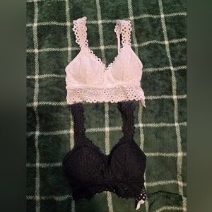 Aero Black & White Lace Bralette Set